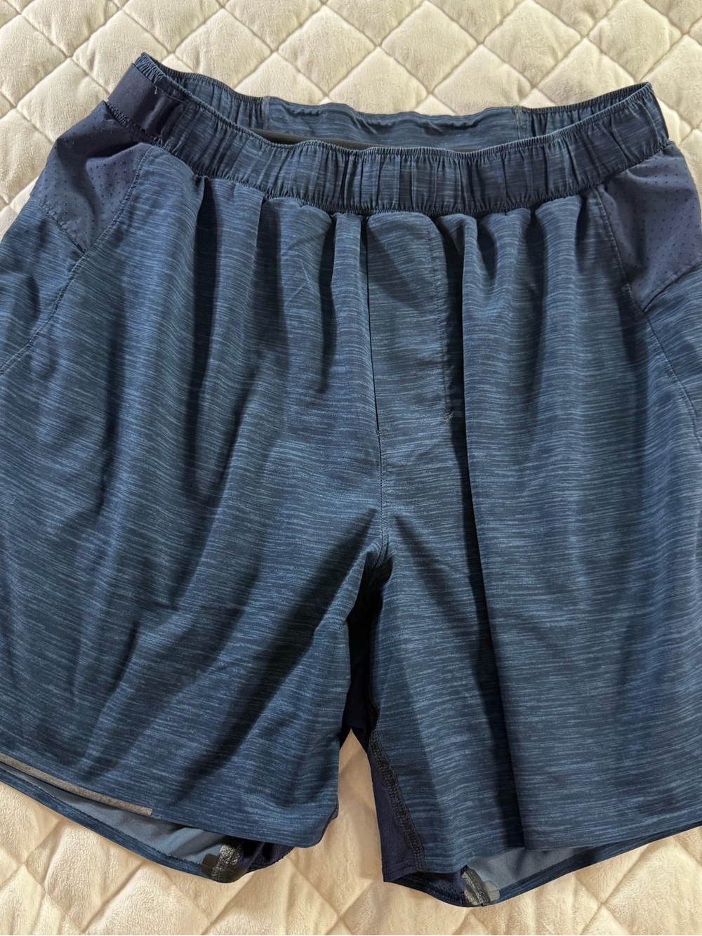 Lululemon Pace Breaker Shorts 9" Men's Medium Tour De Force Jet Stream Blue Med